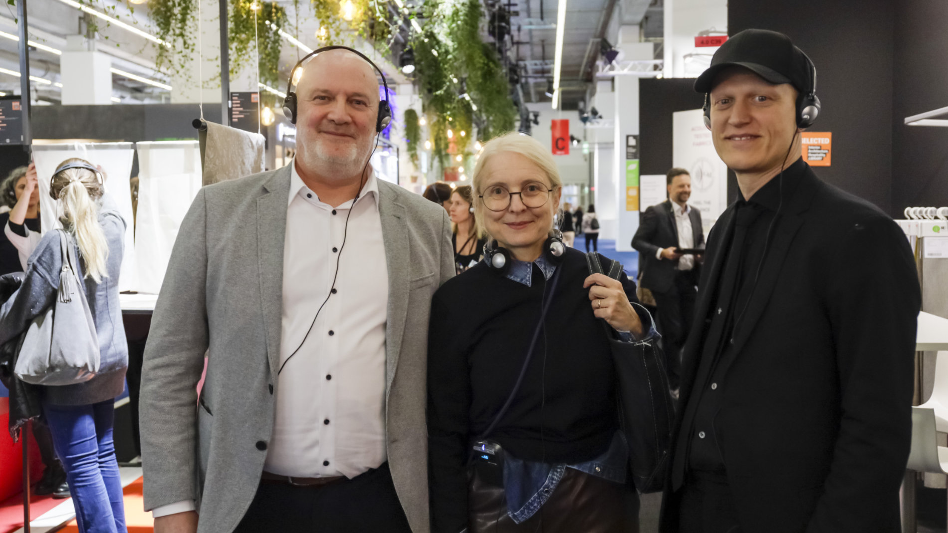 Jury members Gerhard Sperling, Jasmin Grego and Felix Diener at Heimtextil 2023